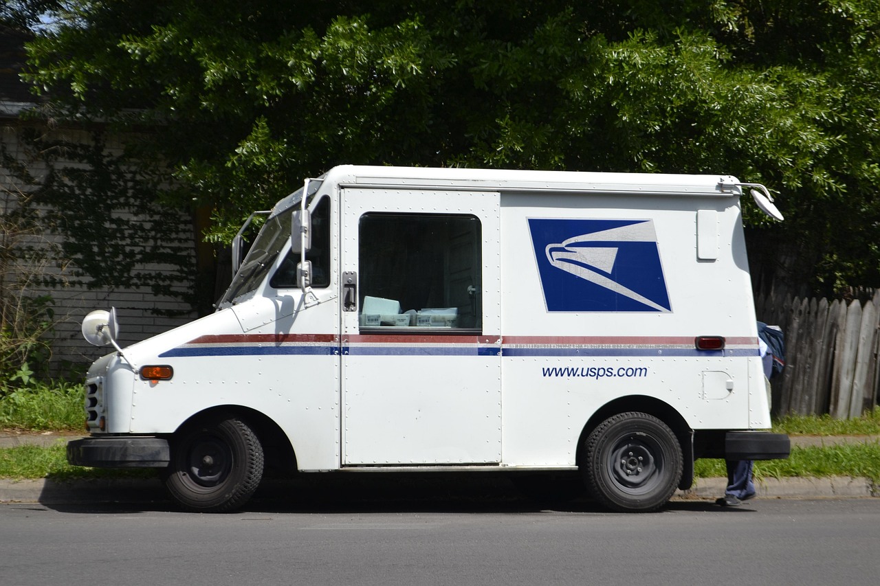 Delivery truck on road